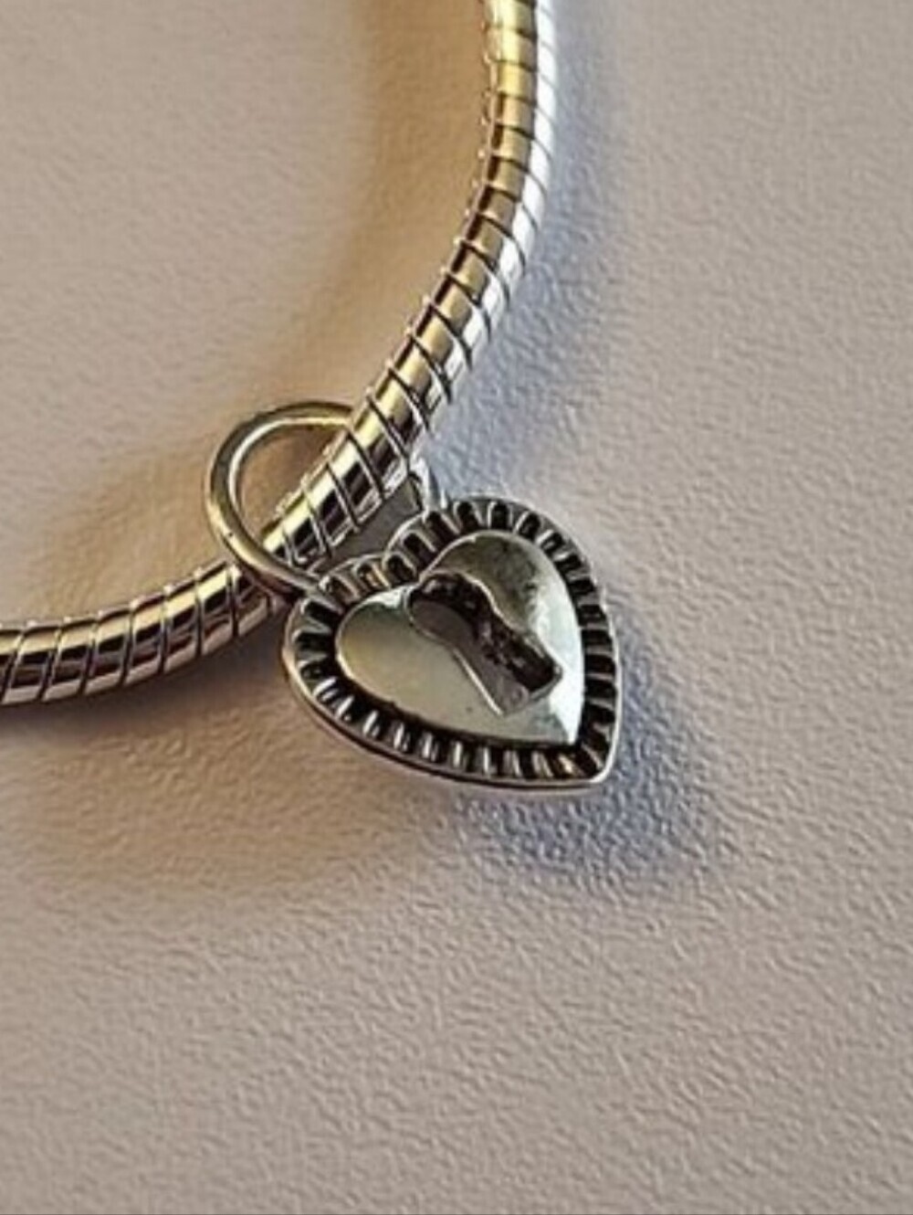 Heart Lock Charm Pandora compatable